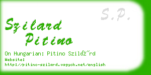 szilard pitino business card